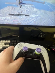 Накладки на стіки + прицільні кільця міткості KontrolFreek® Galaxy (Purple) Precision Rings для Sony DualSense PS5 / DualShock PS4