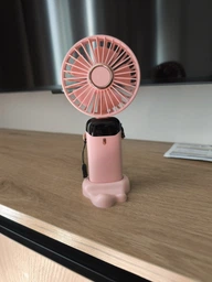 Портативный вентилятор Mini fan XL-880 диаметр 9 см с подставкой для телефона и дисплеем