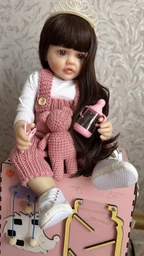 Реалистичная кукла Реборн 55 см полностью виниловая Doll Reborn Baby К0100202