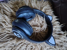 Бездротові навушники з котячими вушками CAT EAR Bluetooth 5.0 + EDR дитячі навушники, ігрові з блютуз гарнітурою і LED підсвічуванням, рожеві VIV-23M фото від покупців 2