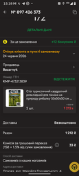 Стіл туристичний квадратний розкладний для пікніка на природу рибалку 53х50х50 см маленький похідний столик для природи фото від покупців 2
