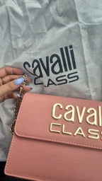 Сумка крос-боді через плече жіноча зі штучної шкіри маленька Cavalli Class Gemma CCHB00812400 Бежева (4894626255465)