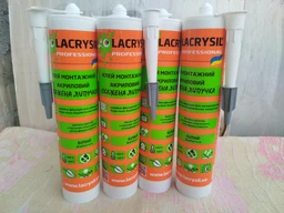 Клей монтажний (рідкі цвяхи) акрилові LACRYSIL Скажена Липучка 3 кг білий
