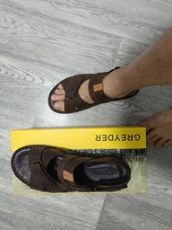 Мужские сандалии кожаные Greyder 4Y1FS67856 42 27 см Greasy Black (8681548690025)