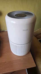 Очищувач повітря Levoit CORE 300S, 50 м², 195 м³/год, справжній HEPA-фільтр 3 в 1, активоване вугілля, мобільний застосунок, датчик якості повітря, автоматичний режим, сенсорний екран панелі керування