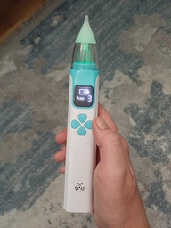 Электронный аспиратор назальный мощный для носа Electric Baby Nasal Aspirator соплеотсос электрический для новорожденных детей с музыкой белый фото от покупателей 16