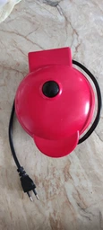 Вафельница мини Vaffle maker mini для венских и бельгийских вафель, сендвичница чёрно-красная