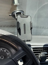 Держатель для телефона в автомобиль LISEN 2в1 на лобовое стекло приборную панель автодержатель раздвижной на вакуумной присоске в машину автомобильный холдер регулируемый на 360° универсальное крепление для смартфона Android iPhone кронштейн на торпеду фото от покупателей 3