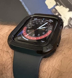 Чехол бампер накладка для Apple Watch 44 мм Черный фото от покупателей 1