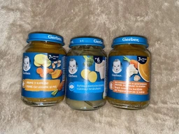 Пюре овоче-м'ясне Gerber Стерилізоване Весняний суп зі шматочками овочів, індичкою та кропом для дітей із 7 місяців 190 г (8445292315401)