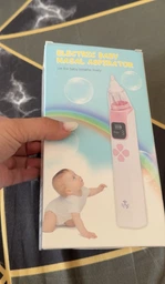 Электронный аспиратор назальный мощный для носа Electric Baby Nasal Aspirator соплеотсос электрический для новорожденных детей с музыкой белый фото от покупателей 15