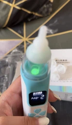 Электронный аспиратор назальный мощный для носа Electric Baby Nasal Aspirator соплеотсос электрический для новорожденных детей с музыкой белый фото от покупателей 13