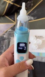 Электронный аспиратор назальный мощный для носа Electric Baby Nasal Aspirator соплеотсос электрический для новорожденных детей с музыкой белый фото от покупателей 12
