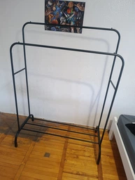 Двойная стойка вешалка для одежды и обуви Smart Loft Master Rack стальная с полкой Black фото от покупателей 4