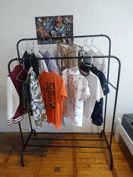 Двойная стойка вешалка для одежды и обуви Smart Loft Master Rack стальная с полкой Black фото от покупателей 3