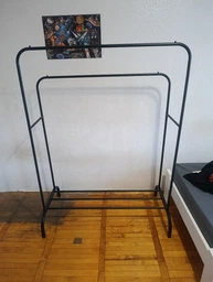 Двойная стойка вешалка для одежды и обуви Smart Loft Master Rack стальная с полкой Black фото от покупателей 2