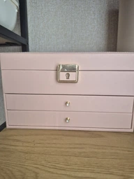 Шкатулка Casegrace SP-01265 Pink 23*17*13,5 см для украшений и ювелирных изделий трехуровневая на замке фото от покупателей 3