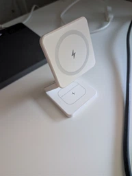 Складна бездротова зарядна докстанція MagSafe 3 в 1 магнітна зарядка док станція для айфона смарт годинника навушників Apple iPhone Apple Watch AirPods Grey IW30-G