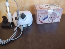 Фрезер для манікюру та педикюру професійний 65W 45000 об. хв + подарунок 7 алмазних фрез білий