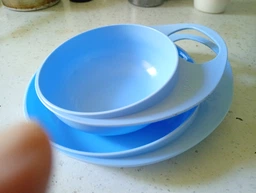 Набор детских тарелок Nuvita Easy Eating мелкая 230 мл 2 шт (NV8461Blue)