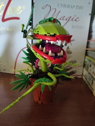 Конструктор букет цветы “Растение-Пиранья Audrey II” цветок каннибал хищник монстр людоед Марио орхидея на 327 элементов фото от покупателей 3