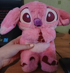 Мягкая детская игрушка «Дышащий Стич» (Stitch), плюшевая, розового цвета фото от покупателей 9