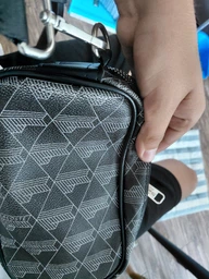 Мужская сумка мессенджер Lacoste Monogram черная через плечо кроссбоди сумка для документов телефона и повседневных вещей компактная сумка для города работы и путешествий фото от покупателей 1
