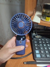 Вентилятор Clefers YH2 ручний портативний з диспплеєм і вбудованим акумулятором 3000 mAh фіолетовий (Z) фото від покупців 1