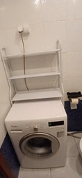Полка стеллаж напольный Fold Clothes над стиральной машиной количество полок 3 шт Белая