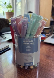 Набір масляних ручок Axent Soft Pastel 0.7 мм Сині 24 шт (AB1102-02-A)