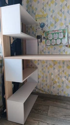 Стіл комп'ютерний з поличками лівоворуч RedWood Ванкувер Ш1416*В1226*Г600 Дуб сонома/Білий RLST24sonomawhite фото від покупців 3