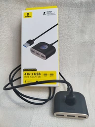 USB-ХАБ BASEUS SQUARE ROUND USB TO USB 3.0 + 3USB 2.0 (1M) CAHUB-AY01