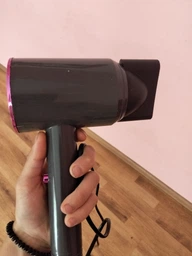 Фен для волос профессиональный Powerful Hair Dryer PRO с насадками, легкий, мощный стайлер для волос 850W, черный фото от покупателей 2