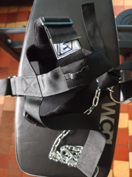 Упряж для шиї EasyFit IRON NECK універсальна (боксерський тренажер, головна стропа лямка-шолом для накачування-тренування м'язів шиї, спортивна накладка-ремінь на голову з ланцюгом) EF-NHINBK