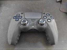 Якісний рельєфний силіконовий чохол White для геймпада DualSense Sony PlayStation 5 (PS5) + антиковзні накладки на стіки