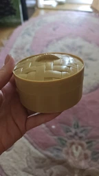 Сквіш Пельмень 10 см у коробочці, іграшка-антистрес Glitter Dumpling усміхнений пельмешка в пароварці