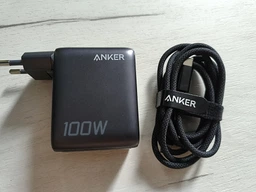 Зарядний пристрій Anker 2xUSB-C PD100W + 1xUSB GaN w Display + cable USB-C dark gray (B121BGZ1)