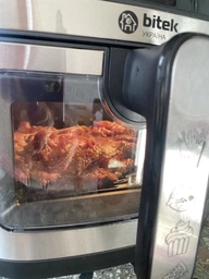 Мультипіч Аерогриль BITEK AIR FRYER GRILL на 14 литров 4800 Вт айрогриль, мультигриль, фритюрниця без олії, гриль електро Black Silver фото від покупців 1