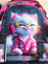 Ортопедический школьный рюкзак 6 в 1 для девочки School Standard 38х30х18 см с Котиком в 1 класс (SET 150-31) фото от покупателей 1