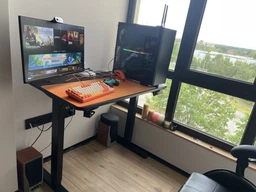 Стол с электрорегулировкой высоты 100 X 60 см Flexi Desk Black Matte 27881 фото от покупателей 1