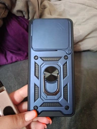 Чехол Camshield c кольцом-подставкой на Xiaomi Redmi Note 15 (4G / 5G) / dark blue фото от покупателей 1