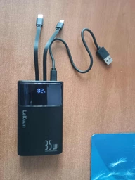 УМБ LaKuun 20000 mAh 35W Fast Charge Power Bank Повербанк Built-In Lighting 27W and USB-C 35W Cables Black (LK08) фото від покупців 3
