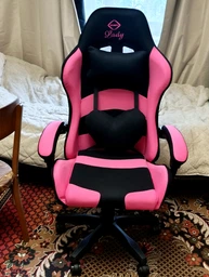 Крісло геймерське Bonro Lady 806 чорно-рожеве фото от покупателей 1
