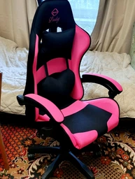 Крісло геймерське Bonro Lady 806 чорно-рожеве