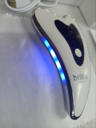 Микротоковый массажер для лица и шеи Brillix PerfectSkin 3/45 Pro микротоки масажер гуаша от отеков морщин лифтинг и тонус кожи EMS вибромассажер для ухода за кожей фото от покупателей 4