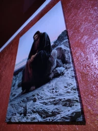 Интерьерная картина Христос в пустыне, Иван Крамской, Ivan Kramskoy, Christ in the Wilderness, христианская живопись, 40×30 см (id6671)