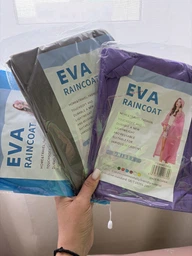 Дождевик-плащ EVA с капюшоном и застежкой на кнопках, белый (универсальный размер) фото от покупателей 1