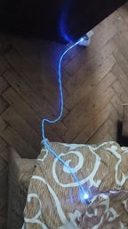 Магнитный светящийся кабель для зарядки USB Type C Blue