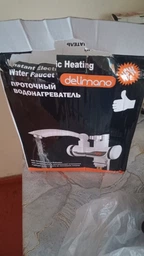 Кран с подогревом воды кухонный смеситель с дисплеем хромированный проточный водонагреватель для кухни ART нижнее подключение монокран электро