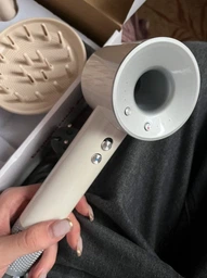 Фен для волосся професійний Super Hair Dryer 5в1 з тримачем білий + сірий фото від покупців 3